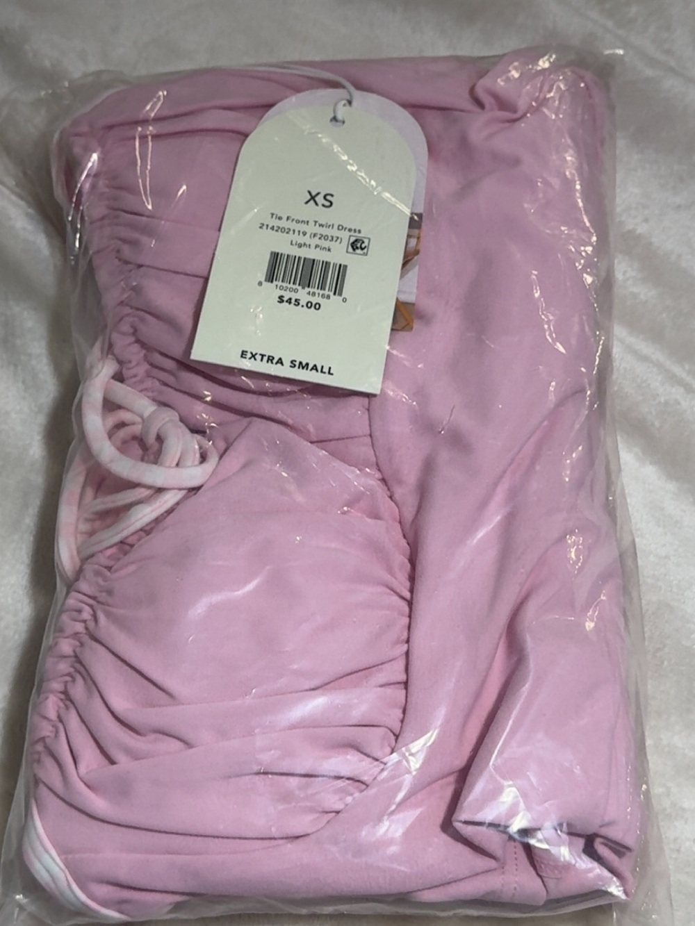 Light Pink Women's Twist Front Dress - XS